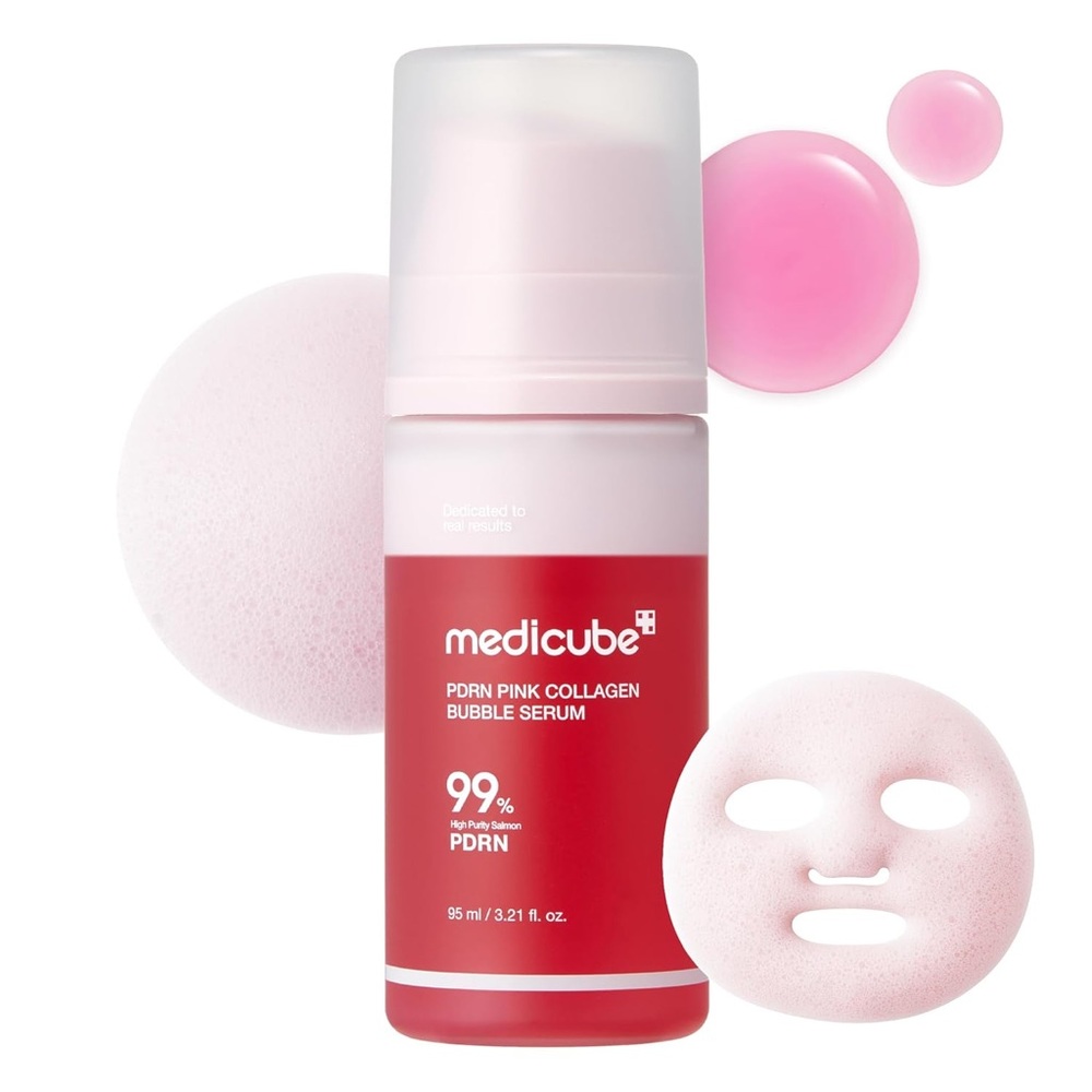 Medicube PDRN Pink Collagen Bubble Serum- lightweight, hydrating, brightening